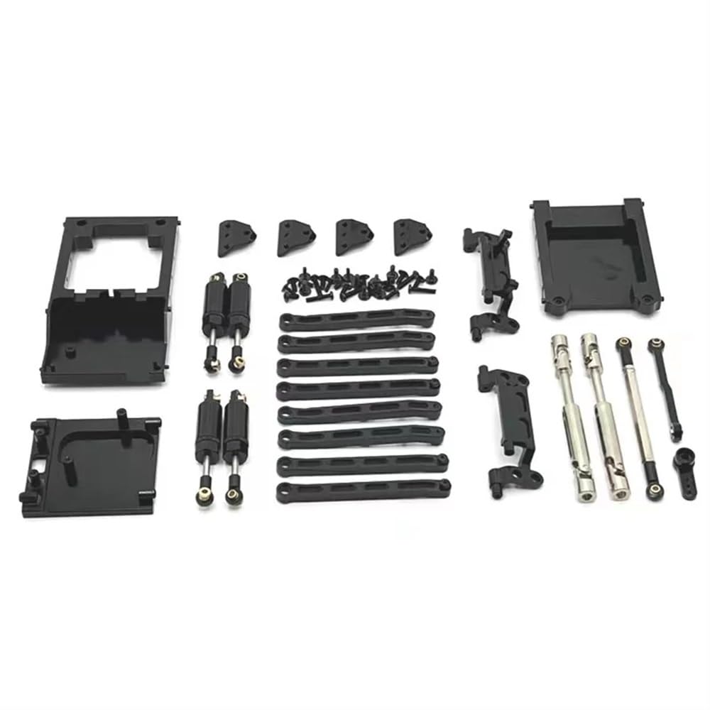 UMTSGYNU Metal Suspension Rod Kit Compatible with 1/12 MN168 MN78 RC Car Compatible with MN Model(Black)