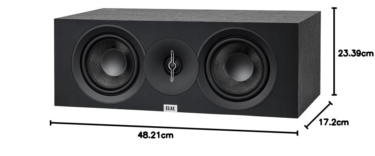 ELAC Debut C5.3 Center-Lautsprecher – Ideal für die Musikwiedergabe über Ihre Stereoanlage als Teil eines 5.1 Surround-Systems, legendärer Klang, edles Design – Lautsprecher passiv
