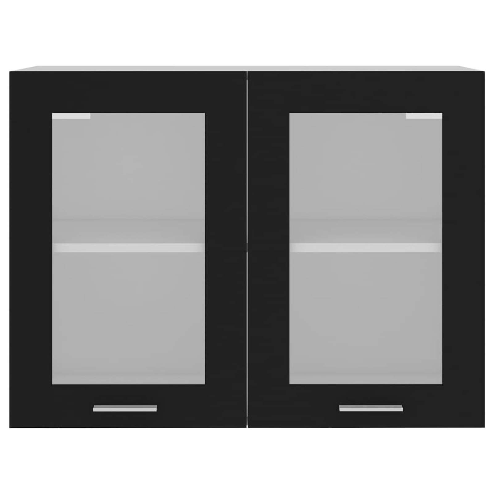 Rantry Mobili Armadio Sospeso con Vetro Nero 80x31x60 cm in Truciolato, Salvaspazio Armadietto da Esterno, Mobili Esterno Balcone per Soggiorno, Ufficio, Camera da Letto, Bagno