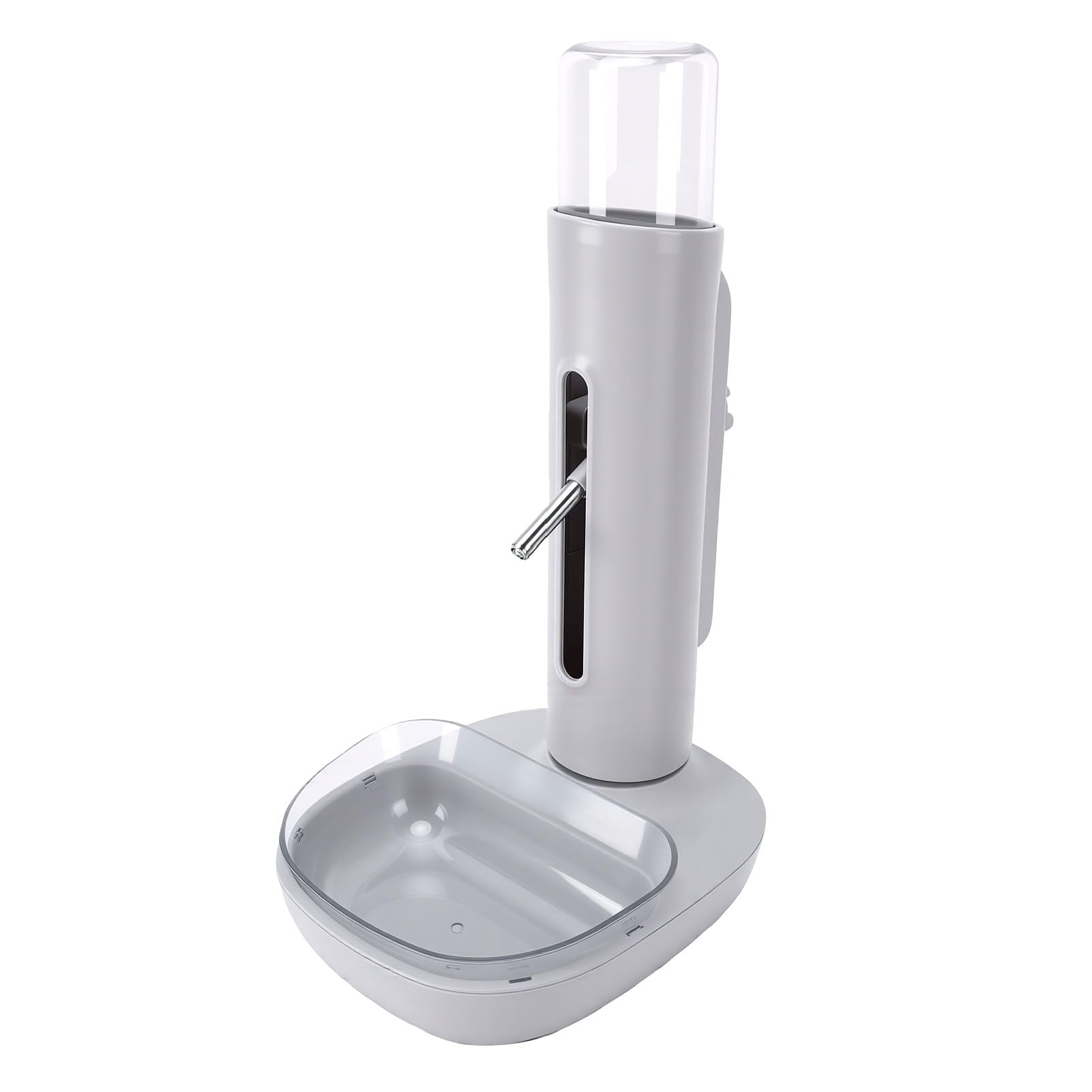 Dispensador de Agua para Gatos con Ajustable (Gris)