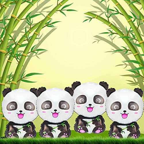 8 Pieces Panda Balloons Cartoon Panda Shaped Foil Balloons Zoo Animal Balloons Panda Party Supplies Happy Birthday Panda Balloons For Kids Jungle Animals Theme Birthday Party Decors #TOP5