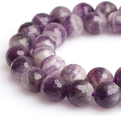 Miniatura 5 de JOE FOREMAN Cuentas de amatista para hacer joyas, piedras preciosas naturales, semipreciosas, 0.315 in, redondas, color mixto, 15 pulgadas