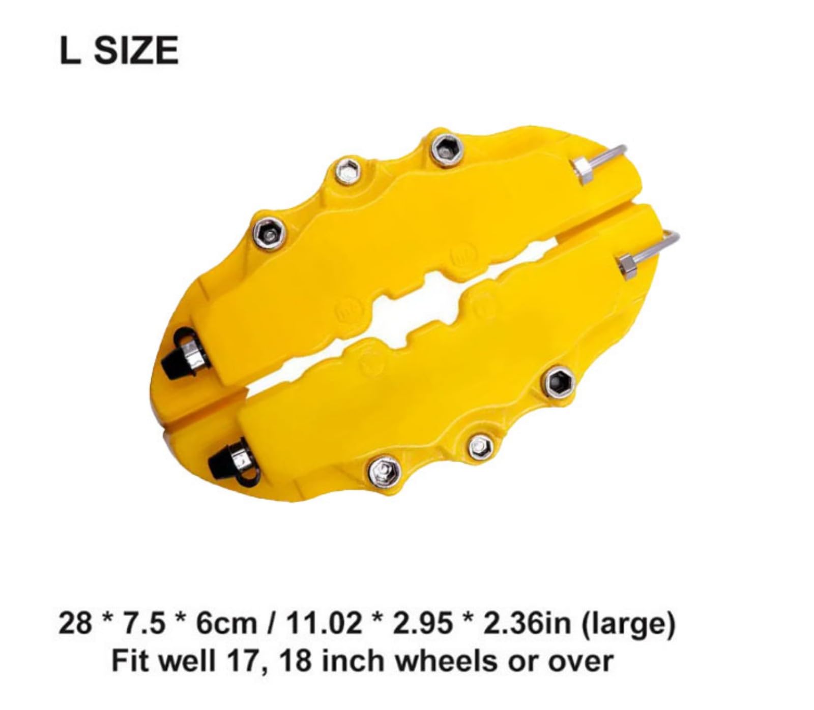 4 Piezas Cubrepinzas De Freno para VW Touran 2006-2010, Accesorios Tuning Embellecedores Rueda Protectores Pinzas Aleacion Aluminio,L-Yellow