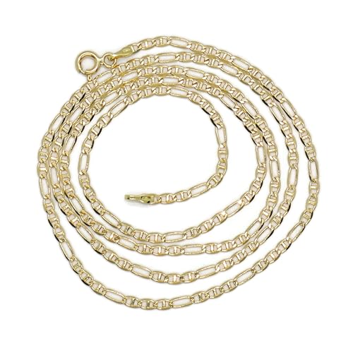 Never Say Never Cadena de oro amarillo macizo de 18K para hombre modelo 3x1 ancla de 2mm de ancha por 60cm de larga con cierre reasa. Peso; 4.70 gr de oro de 18K