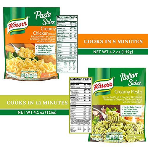 Pasta Side Dish Variety Pack of 6 Yummy Pasta Sides bundle with Snack Fun Shopping Pad 6 Creamy Cheesy Pasta Side Dishes Cooks in 7 Minutes