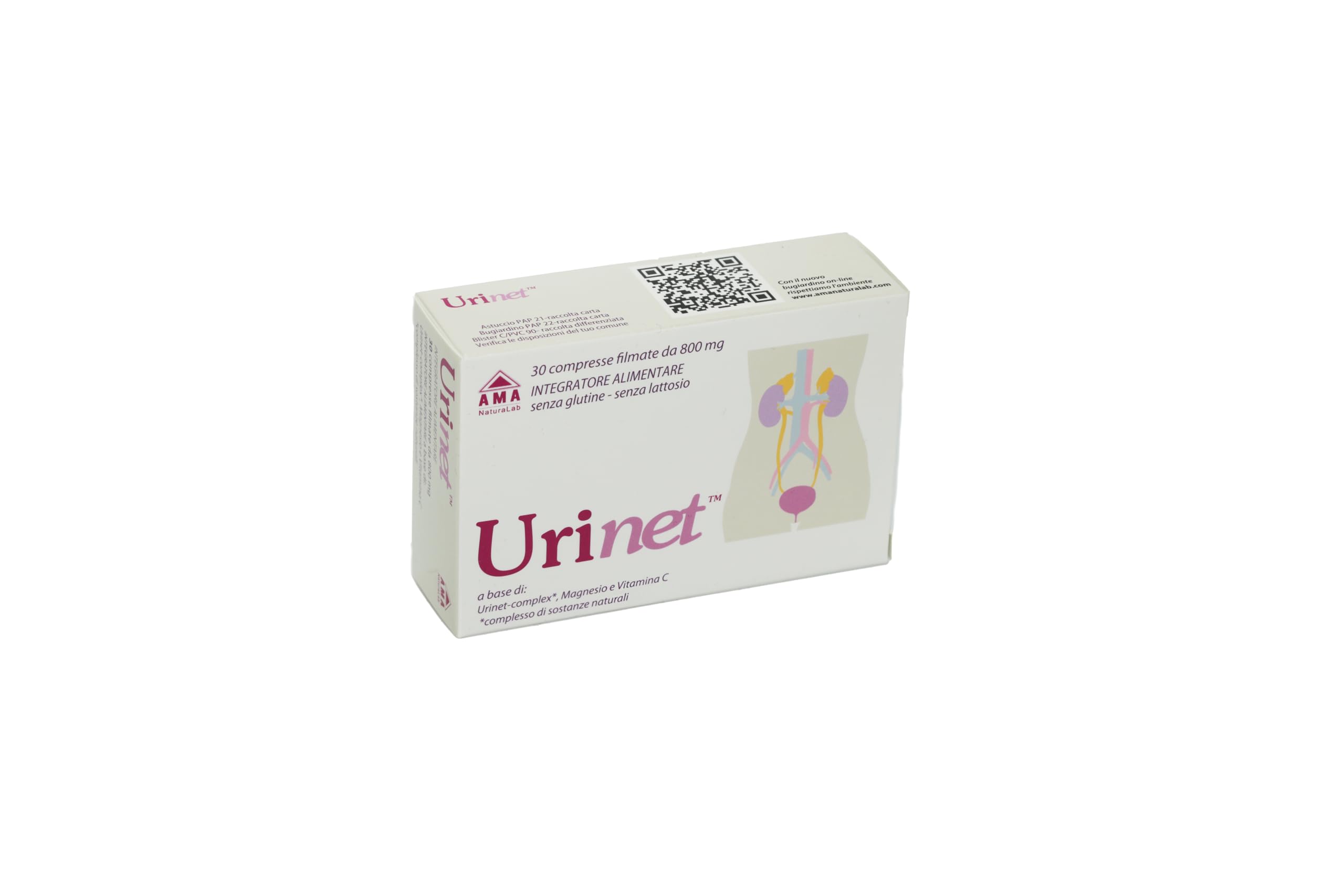 URINET - Integratore alimentare - incontinenza, infezioni urinarie, cistite, pro