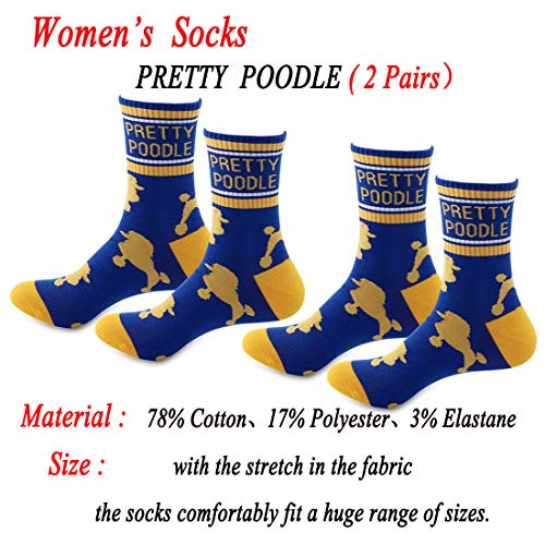 JXGZSO Pretty Poodle Socks Sorority Sister Gift2