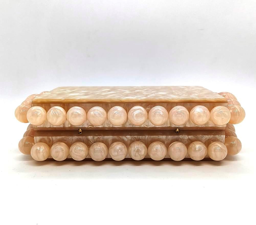 CUXVA Acrylic Evening Clutch Bag for Women Glitter Marble Purse Handbag for Wedding Party Prom - Image 5