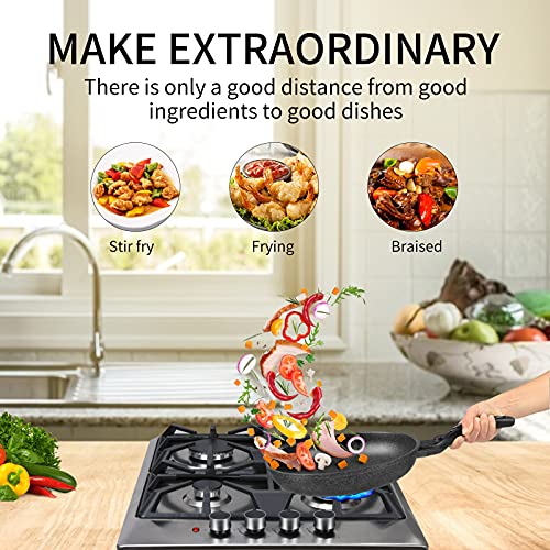 forimo-2420-Inches-Stainless-Steel-Gas-Cooktop-Built-in-Gas-Stove-3-Sealed-Burners-1-Electric-Stove-Cast-Iron-Grate-Stove-Top-LPGNG-Dual-Fuel-Thermocouple-Protection-Easy-to-Clean