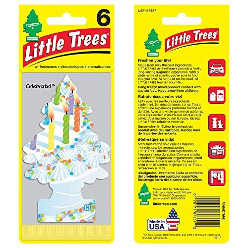 Image of LITTLE TREES Air Fresheners Car Air Freshener. Hanging Tree Provides Long Lasting Scent for Auto or Home. Celebrate!, 24 Air Fresheners