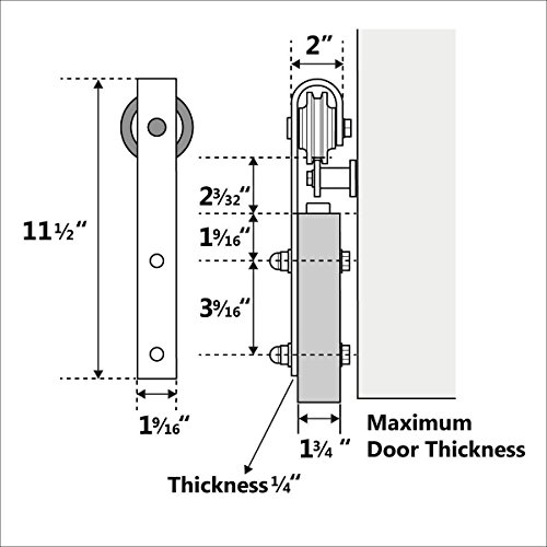 6.6 FT Barn Door Hardware Kit - Image 4