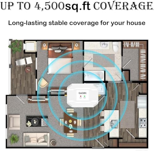 Image of 2026 AT&T Cell Phone Signal Booster AT&T Signal Booster ATT Cellular Booster for 5G 4G LTE on Band 12 /17 ATT Cell Phone Booster ATT Cell Booster AT T Signal Extender Boost Call /Data White