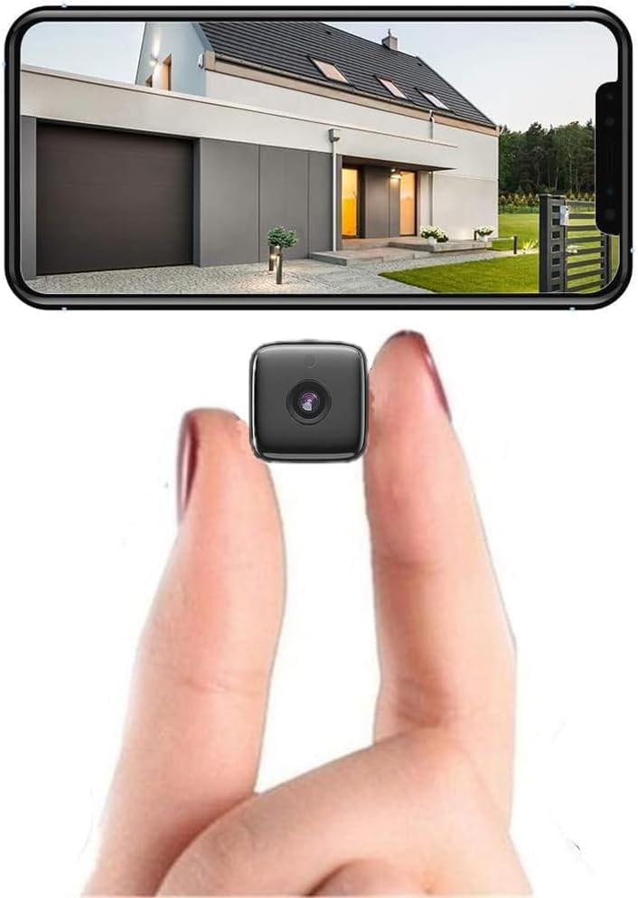 Mini Wireless WIFI Camera Hidden Spy HD Cameras Small Home Indoor Outdoor Security Camara Security Camera Nanny Body Pet Dog Cam Motion Detection Function Built-in Battery House Cams Night Vision