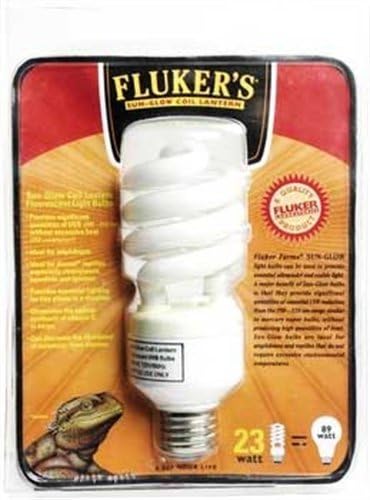 Fluker's 23001 Sun Glow Coil Bulb for Reptiles and Birds 10.0 UVB, 20-watt