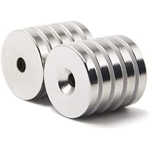 D nya Magnet 8 Adet M knat s, 20X10/5,5X5Mm Vida At labilir Hav a Delikli G l  Neodyum M knat s8'Li Paket
