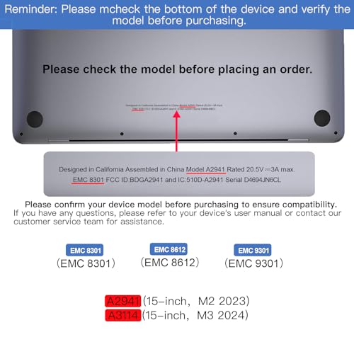 Image of Replacement for Air 15.3 inch M2 M3 2023 2024 A2941 A3114 EMC 8301 8612 9301 15.3 inches 2880x1864 Full LCD Screen Display Complete Assembly (Starlight)