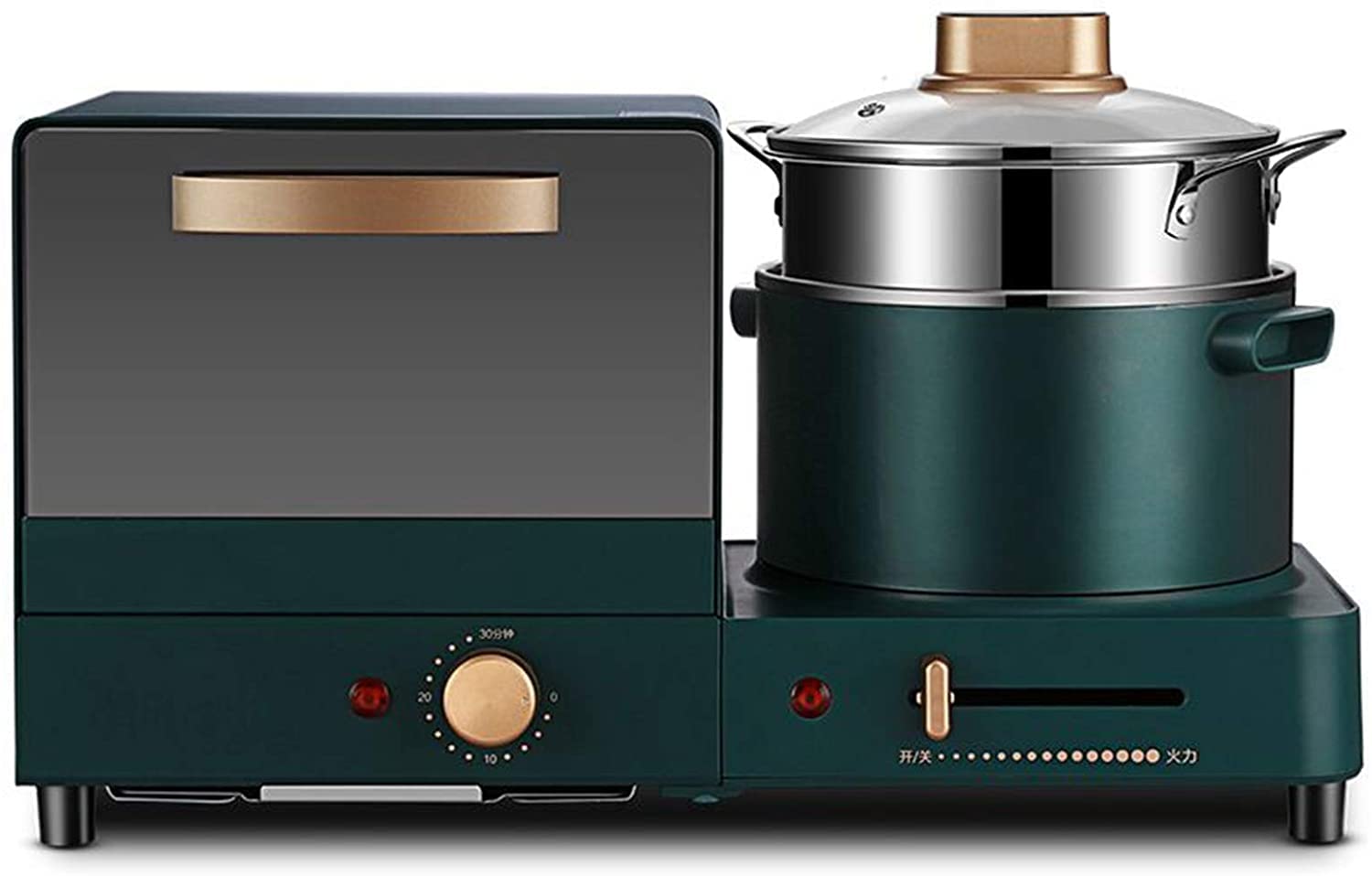Oven Solo Forno a microonde in Silver Tact Fornello alogeno a convezione Premium Ideale per arrostire, cuocere al Forno Mini Forno con Controllo della Temperatura Regolabile Utile