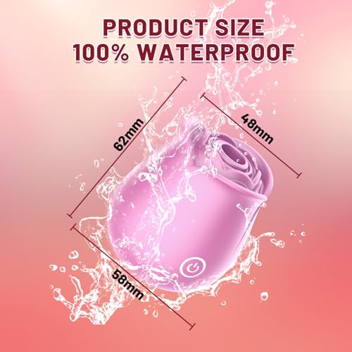 Image of Portable Rose Flower Toys for Women, Lovely Petals Rose Toy Vibrator, 10 Suction & Vibration Modes Clitoral Stimulator Cute Rose Massager for Her
