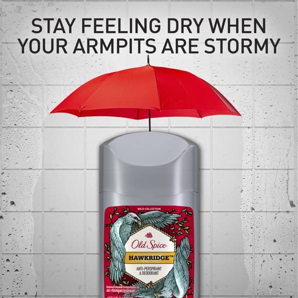 Old Spice Wild Collection Hawkridge Scent Men's Invisible Solid Anti-Perspirant & Deodorant 2.6 oz (Pack of 4)