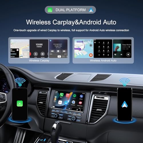 2-in-1 Wireless CarPlay Adapter,Compatible with Apple CarPlay & Android Auto,Upgrade Wired to Wireless in SecondsPlug & Play,Fast Auto-Connect,Easy Set Up,2025 Upgrade,Wireless Android Auto Adapter UK - Image 6