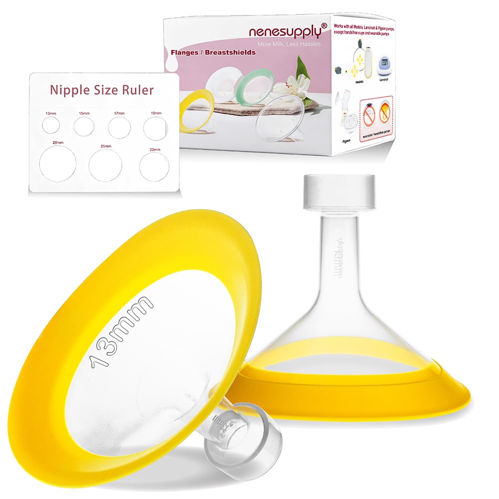 Photo 1 of Nenesupply 19mm Flange Inserts and 24mm Flanges Compatible with Medela Breast Pump Parts Replacement 19mm Flange for Medela Work with Pump in Style Parts Symphony Swing Maxi Harmony Personalfit Flex