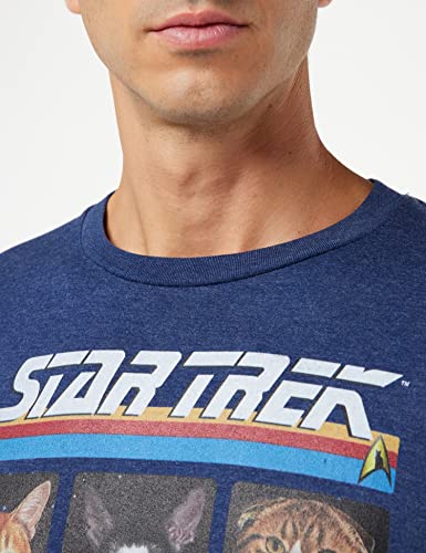 Cotton division MESTSPOTS113 T-Shirt, Blu Melange