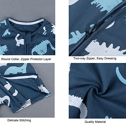 Yunfanda Baby Short Sleeve Bodysuit Outfits Infant Boy Girl One-Piece Romper Unisex Toddler Cartoon Zipper Footless Jumpsuit Summer Clothes 3M-3Y (2-3 Years, Set 1#-Pack Of 3) #TOP2
