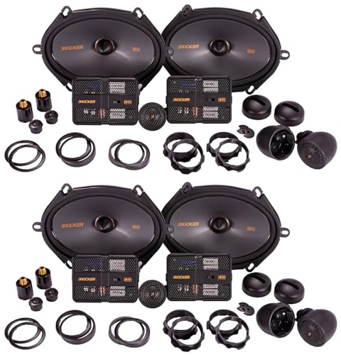 Audiosavings Bundle: (2) Pair Kicker 51KSS6804 6x8 / 5x7 Car Audio Component Speakers w/1