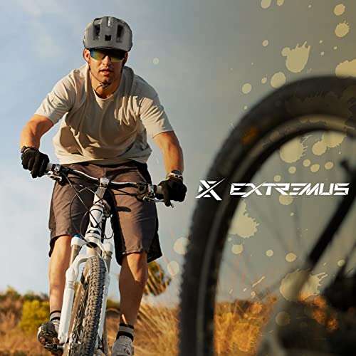 Extremus Aerolander Mountain Bike Helmet, Certified Bike Helmets For Adults Men Women, One-Piece Construction Road Cycling Helmet, Mtb Lightweight Bicycle Helmet With Visor & Safety Rear Light #TOP7