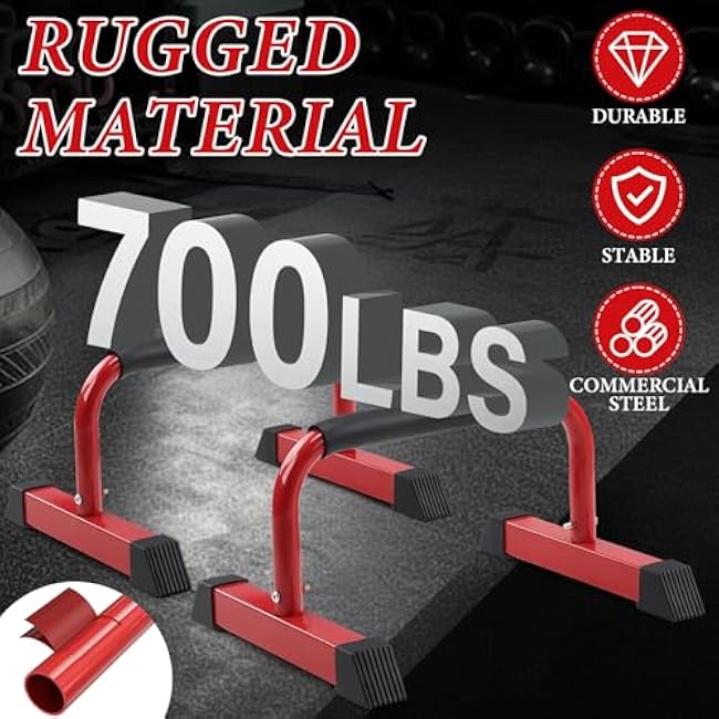 Push Up Bar, 700 LBS Potable Dip Bar with EVA Handle for Home GYM Gymnastics Calisthenics Equipment Apartment Courtyard Balcony Exercise Fitness Upper Body Arm Back Man Woman Kid