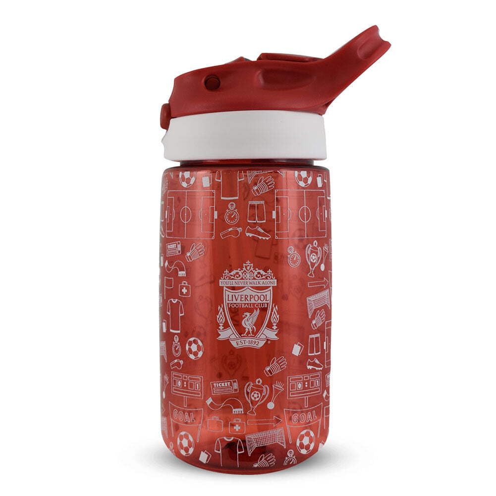 Hy-Pro Officially Licensed Liverpool F.C. Kids Water Bottle – 480ml, 3D Print, Integrated Spout, No Spill, Toddler Bottle, Carry Handle, Football Gift Idea
