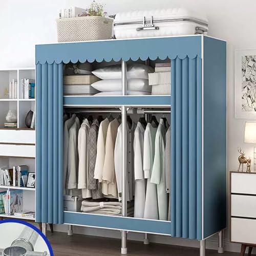 Armario portátil con barra para colgar de lona resistente B-120 x 45 x 166 cm 2
