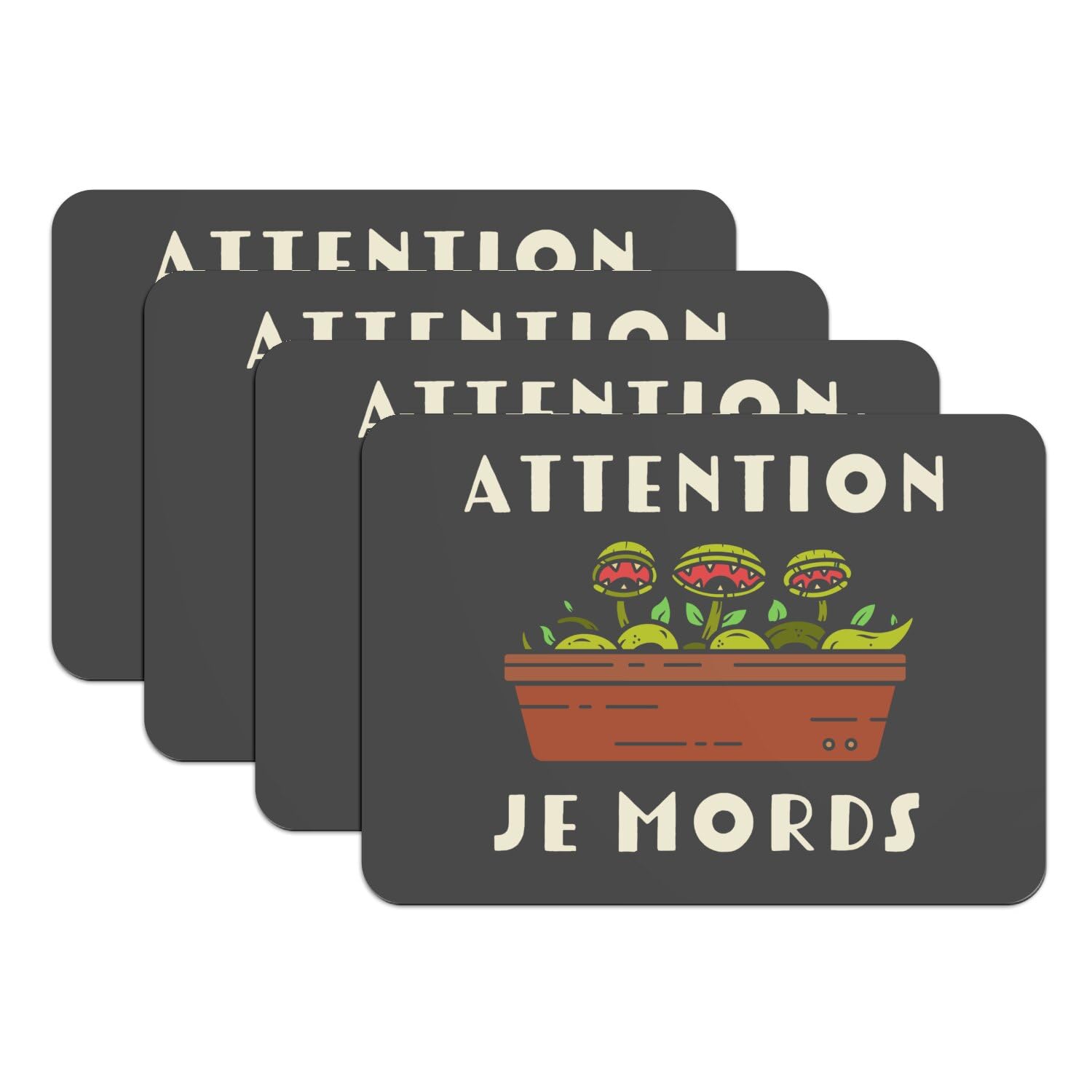 Set de table caoutchouc noir antidérapant pour table propre sans taches