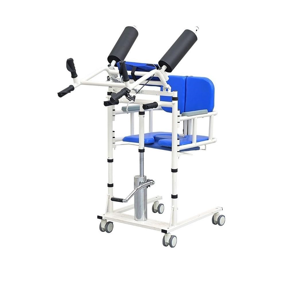 Chodzik Rollator Maszyna przemieszczająca, podparcie łóżka, pomoc domowa, hydrauliczne podnoszenie i opuszczanie dźwigu jezdnego Pomoce do chodzenia(Blue)