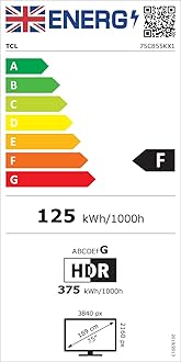 TCL 75C855K 75-inch QLED Mini LED TV, QLED PRO, 4K HDR Premium 3500nits, Smart TV Powered by Google TV (Dolby Vision & Atmos, Onkyo 2.1.2 sound system, 144Hz Motion Clarity Pro)