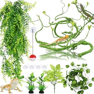 QUOZUO lot de 6 plantes artificielles suspendues pour terrarium