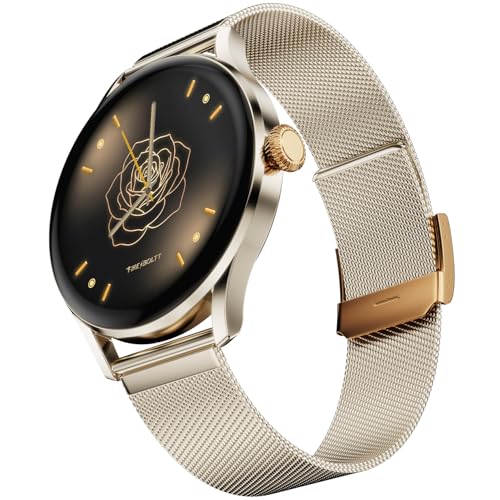 Image of Fire-Boltt Glitz Women Smart Watch with 1.19 inch AMOLED Display, Bluetooth Calling, Rotating Crown, Always On Display, 1000 Nits Brightness, IP68 Waterproof Ivory Mist
