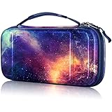 FINTIE Carrying Case for Nintendo Switch Lite 2019, [Shockproof] Hard Shell Protective Cover Travel Bag with Game Card & Micro SD Card Slots for Switch Lite Console & Accessories, Galaxy