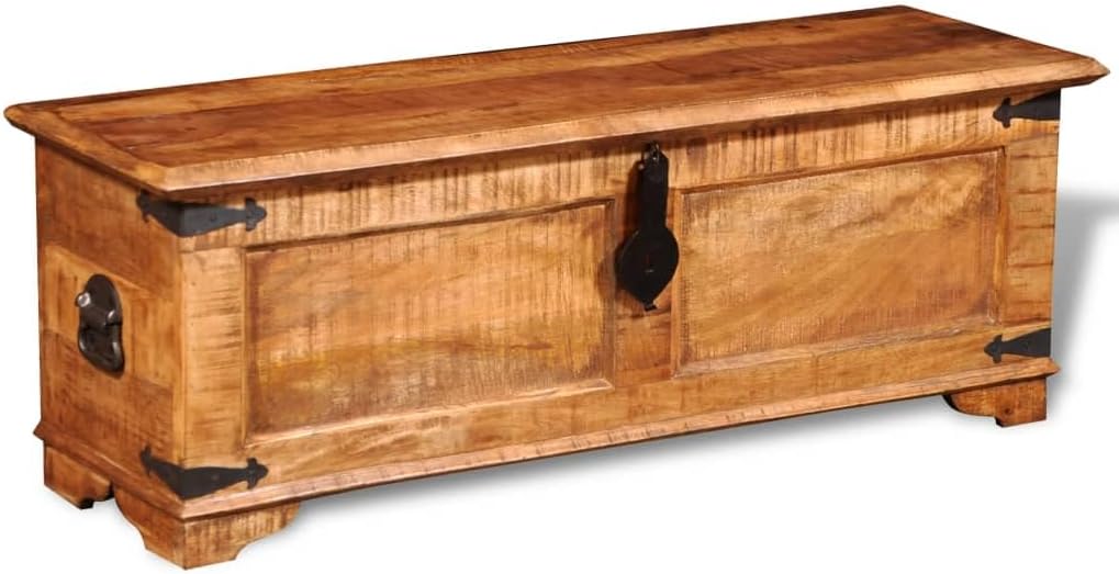Storage Chest Rough Mango Wood, Trunks for Storage, Storage Chest, Organizer for Home Décor and Organization