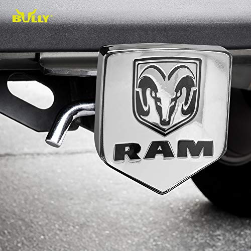 Bully Cr-311 Chrome Plated Metal Universal Fit Truck Dodge Ram Logo Hitch Cover Fits 1.25" And 2" Hitch Receivers For Trucks From Chevy (Chevrolet), Ford, Toyota, Gmc, Dodge Ram, Jeep #TOP6
