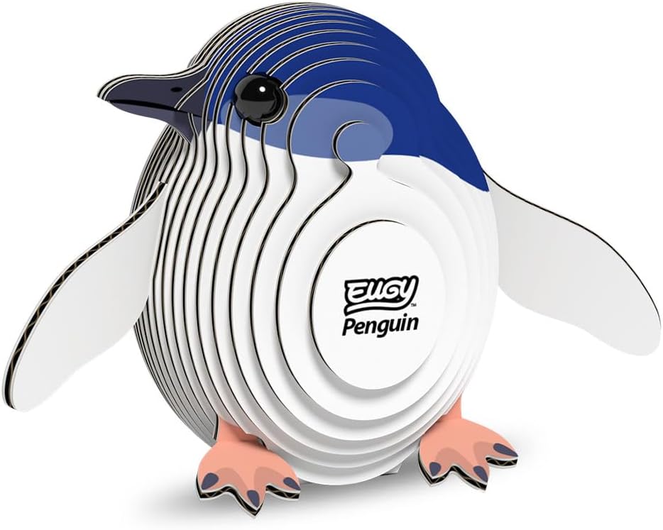 Eugy Penguin 3D Puzzle, 25 Piece Eco-Friendly Educational Toy Puzzles for Boys, Girls & Kids Ages 6+