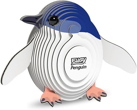 EUGY Penguin 3D Puzzle, 28 Piece Paper Craft Kit for Kids 6+