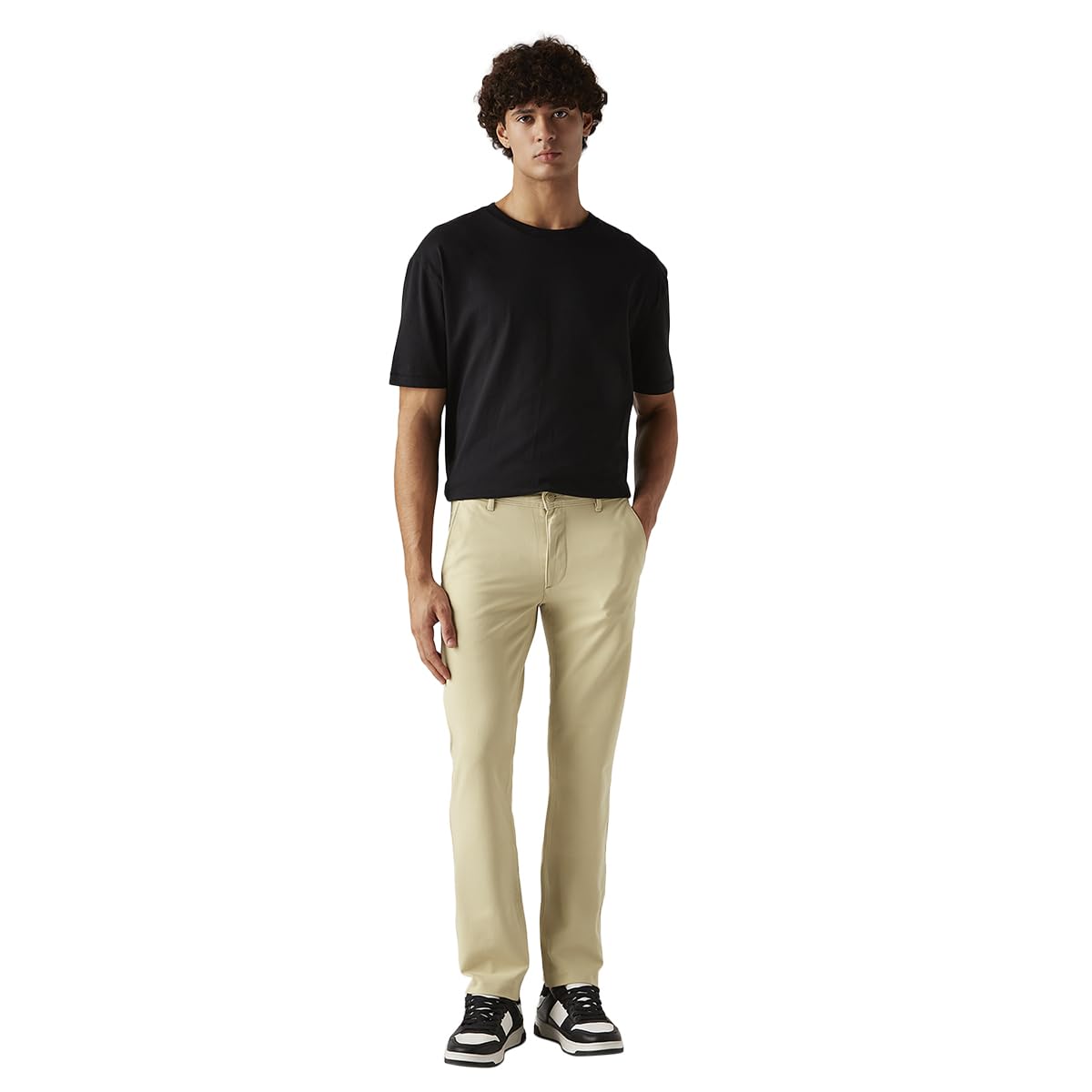Levi's Men's 511 Beige Slim Fit Mid Rise Chinos in beige