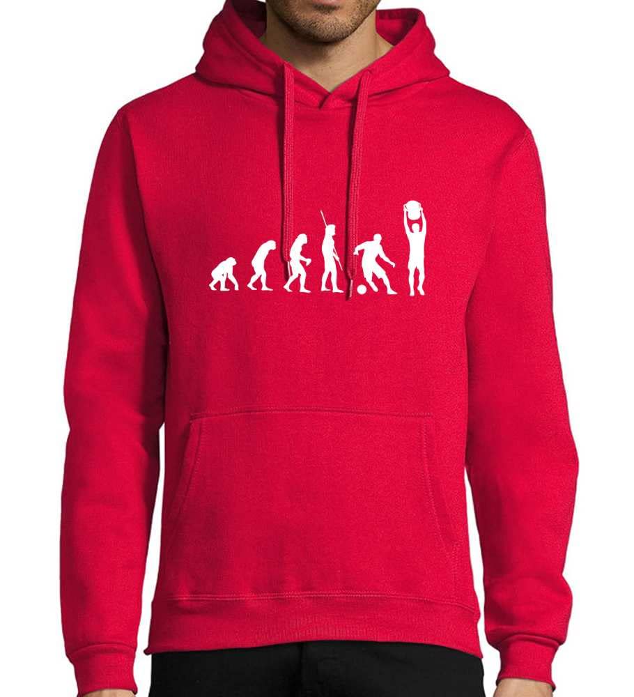 Evolution piłka nożna Puchar Europy męska bluza z kapturem, czerwony, 4XL