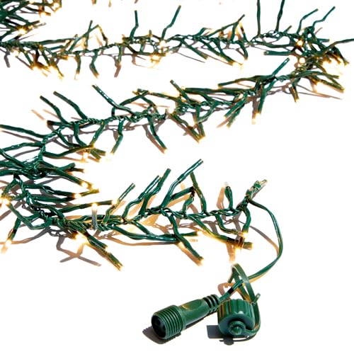 49.5' Connectable Cluster Green Wire with 1000 White Lights