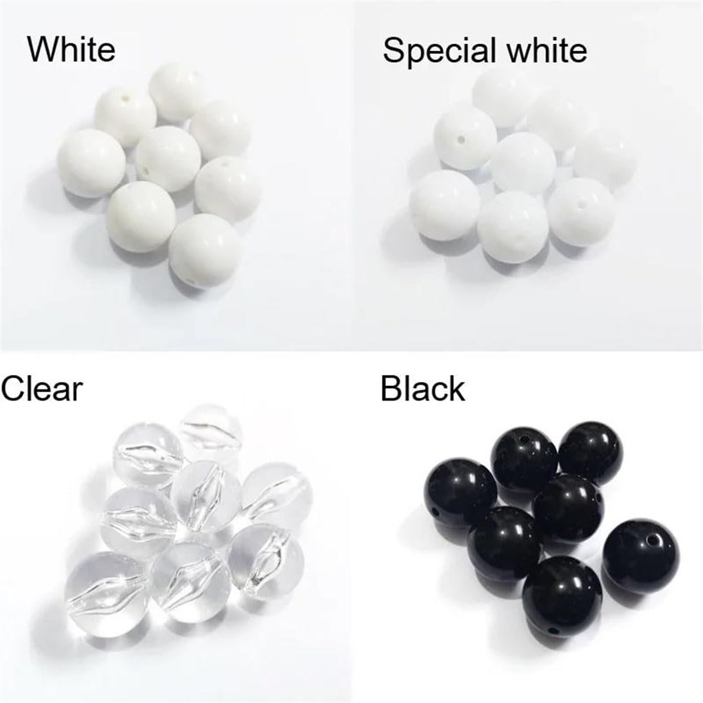 Abalorios acrílicos, Cuentas acrílicas sólidas multicolor 4-30 mm DIY hechas a mano(Clear,20mm 105pcs per bag)
