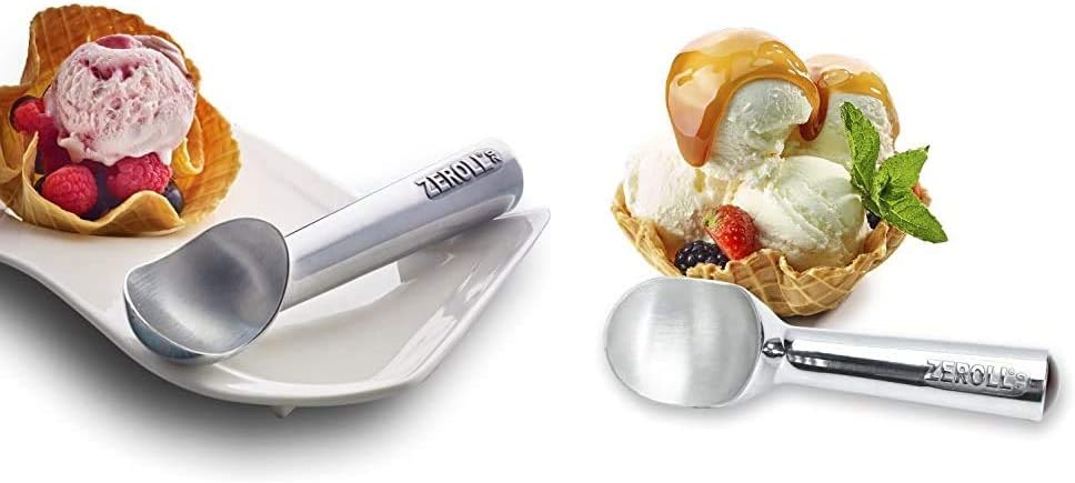 Zeroll Ice Cream Scoops (1020 & 4-Ounce) Bundle in Silver