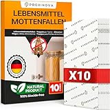 Proxinova Mottenfalle Lebensmittel - Lebensmittelmotten Falle Motten Bekämpfen Küche Mit Pheromonfallen Klebefallen Zur Früherkennung Bis 3 Monate Monitoring Biocidefrei 10 Karten - Made In Germany