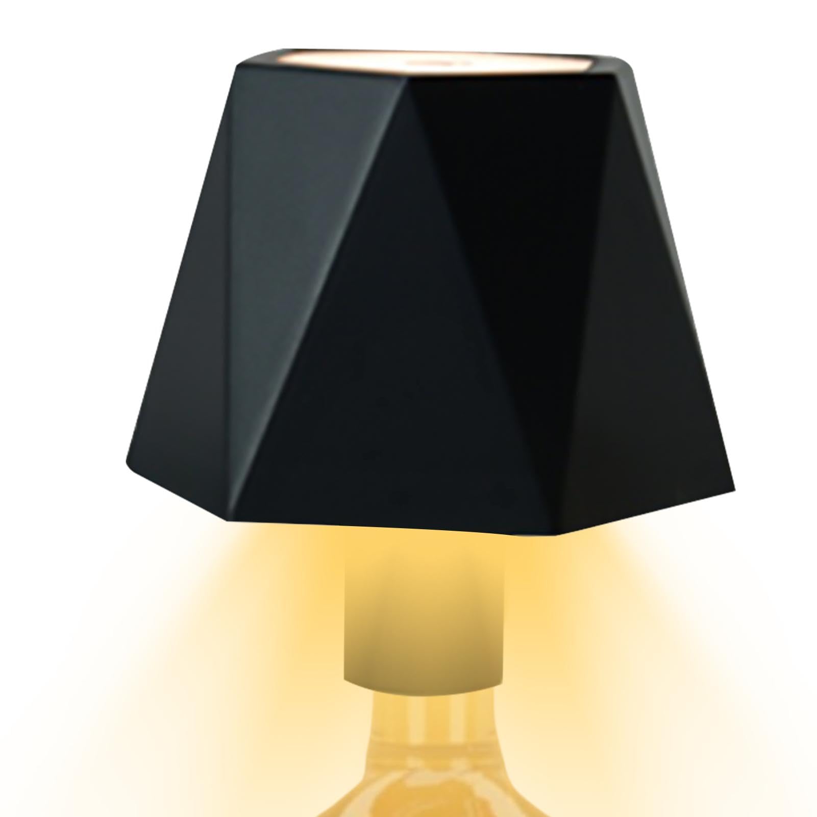 Luce Touch Wireless Per Bottiglie Di Vino, Lampada LED Dimmerabile Ricaricabile, Portatile Per Bar E Ristoranti, Nero - 3