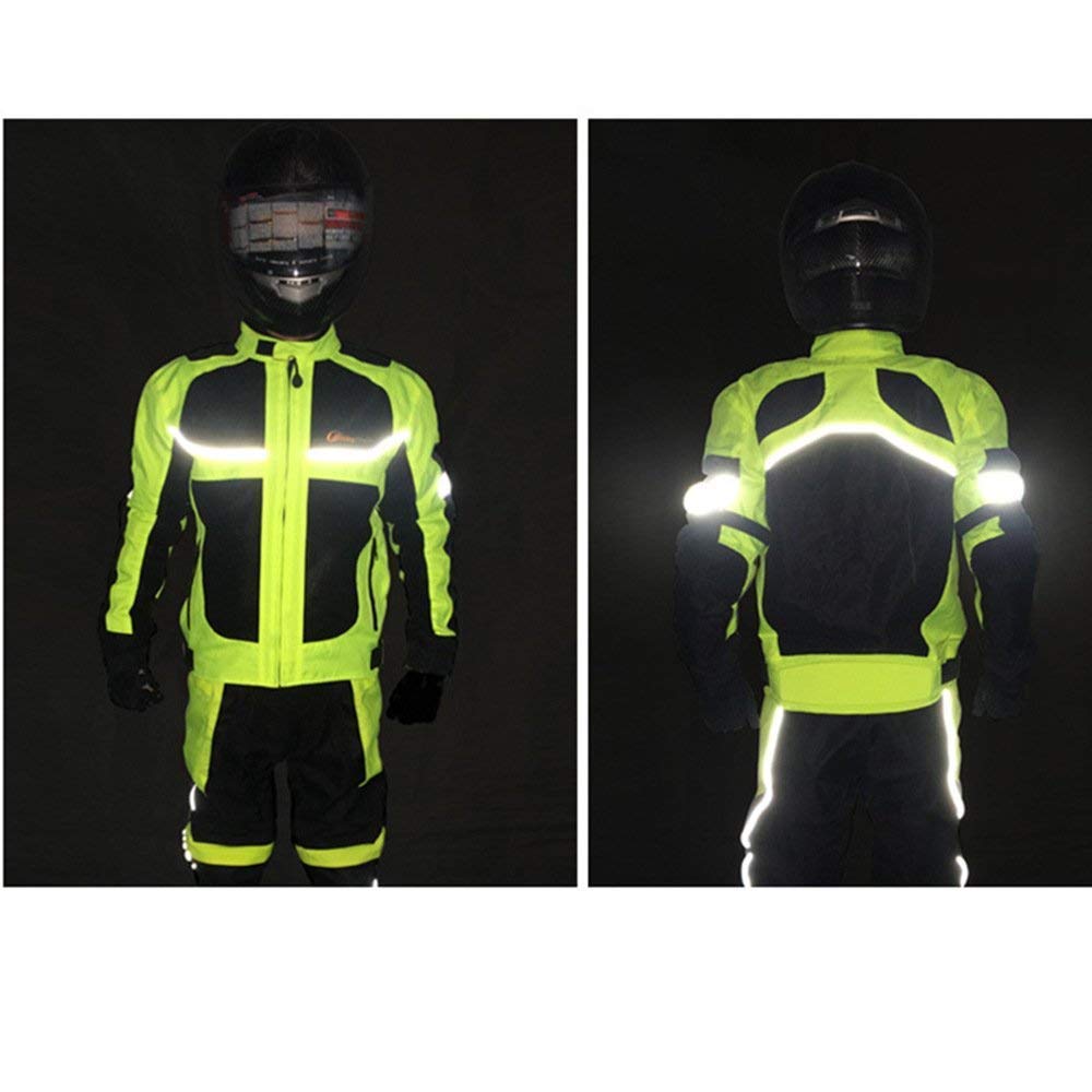 MH96_ITALY Giacca da moto riflettente con protezione rimovibile, traspirante, impermeabile, alta visibilità notturna